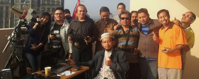 
 Tim Astrofotografi Universitas Brawijaya dalam pengamatan Gerhana Matahari tahun 2016. (ist).