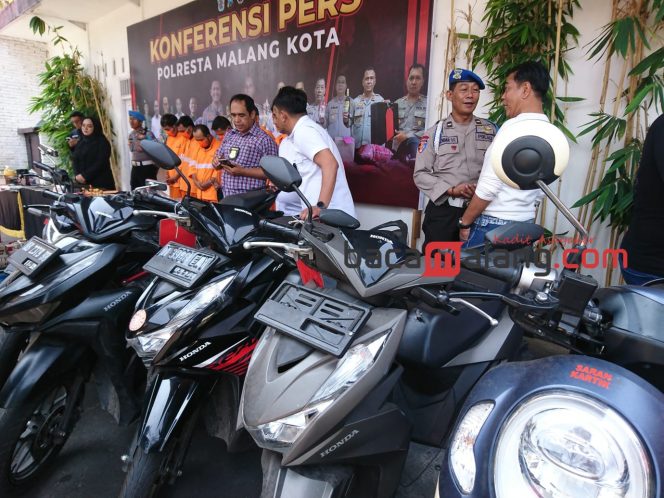 
 Salah satu sepeda motor hasil curian yang noka nosinnya sempat di rubah sesuai dengan bpkb dan stnk asli (Rohim Alfarizi)