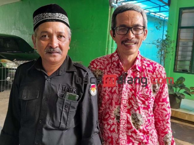 
 Camat Lowokwaru Rudi Cahyono dan Ketua PPK Lowokwaru Faddol Tukum, di Kantor Kecamatan Lowokwaru (Rohim Alfarizi)