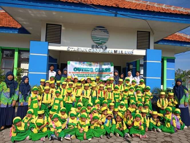 
 Sebanyak 60 siswa/i dari TK ‘Aisyiyah Bustanul Athfal (ABA) 02 Sumberpucung beserta guru, mengunjungi BMKG Stasiun Geofisika Kelas III Malang bertujuan menambah pengetahuan tentang cuaca, iklim dan gempa bumi serta kesiapsiagaan terhadap bencana, Selasa (13/2/2024).(Dok BMKG Karangkates)