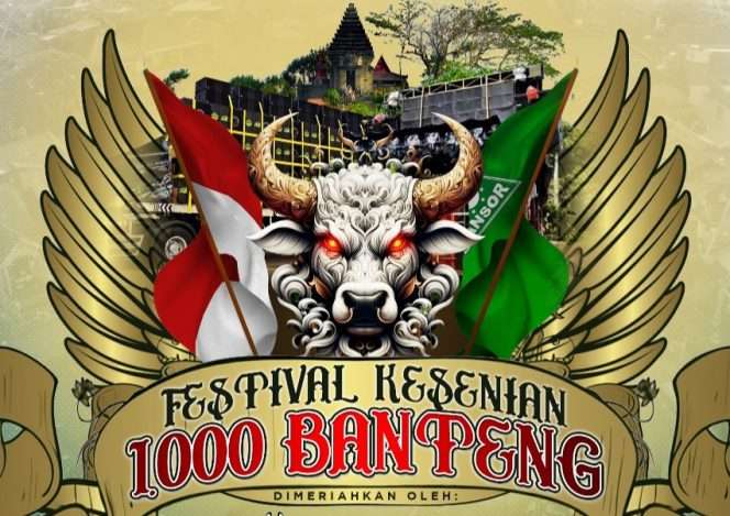 
 Pamflet festival kesenian 1000 bantengan ansor (ist)