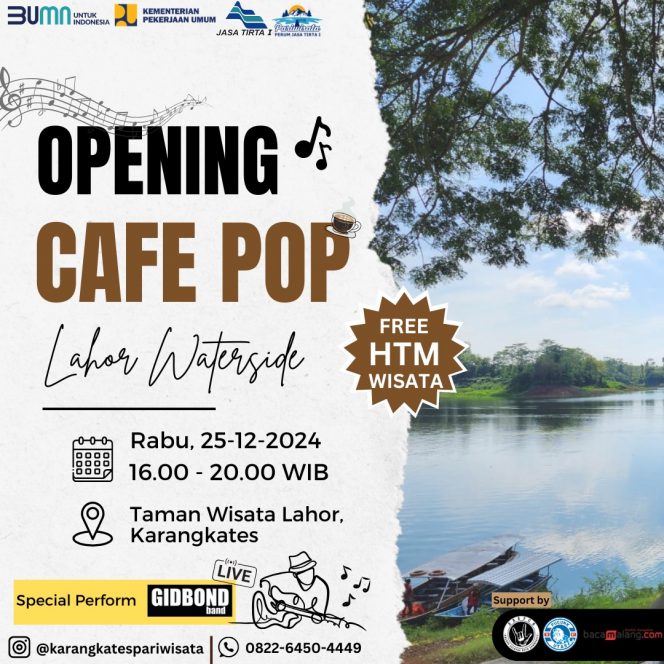 
 Poster pembukaan kafe. (ist)