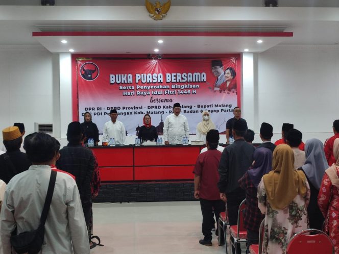 
 Buka puasa bersama yang digelar di DPC PDI Perjuangan Kabupaten Malang. (ist)