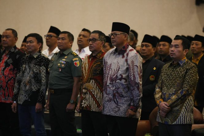 
 Ketua BNPM Sahid bersama legislator BNPM Rendra Krisna dalam momen pelantikan BNPM di FISIP UB. (ist)