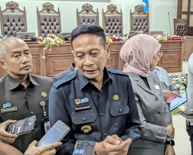
 Wali Kota Malang Dr Wahyu Hidayat saat ditemui awak media. (yog)