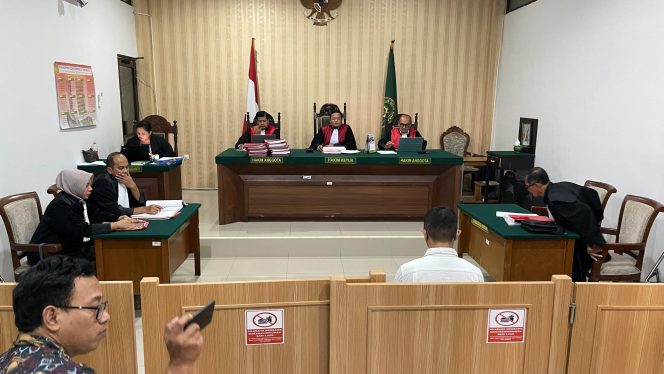
 Suasana persidangan yang digelar di Ruang Cakra Pengadilan Negeri Kepanjen. (ist)