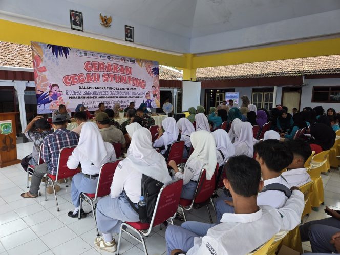 
 Gerakan cegah stunting jadi bagian dari program TMMD 126 di Lebakharjo. (ist)