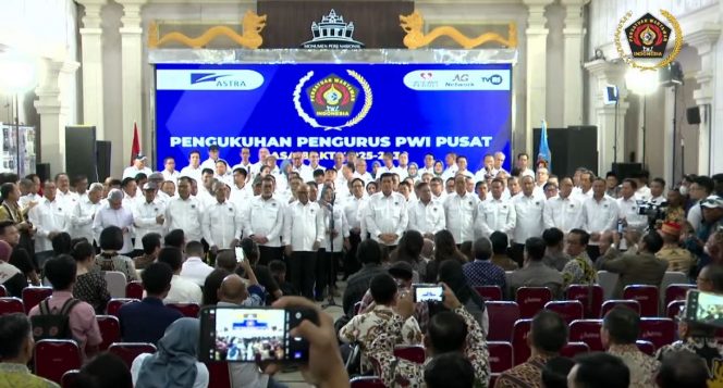 
 Pelantikan Pengurus PWI Periode 2025-2030. (ist)