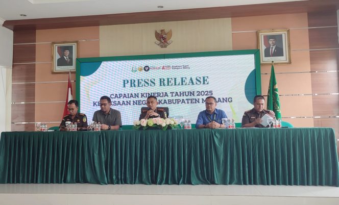 
 Press Release Capaian Kinerja Tahun 2025 yang dipimpin Kajari Kabupaten Malang, Fahmi, SH, MH. (ist)