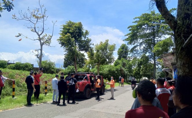 
 Rekontruksi kasus pembunuhan mahasiswi UMM oleh Polda Jatim di Jalan Sumber Brantas, Kecamatan Bumiaji, Kota Batu. (Yan)
