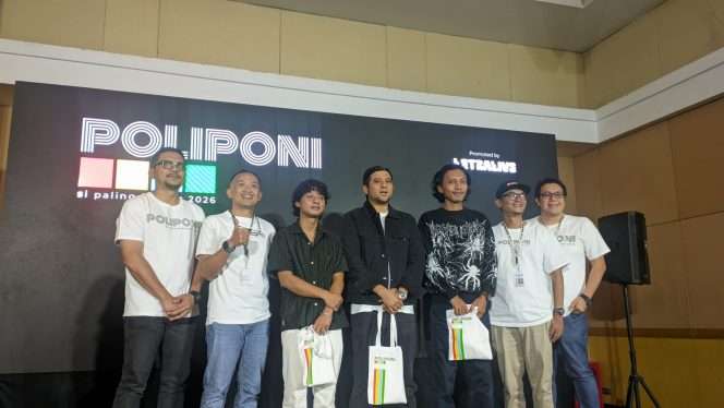 
 Konferensi pers POLIPONI Si Paling Konser digelar pada Selasa (24/2/2026). Acara ini menghadirkan sejumlah narasumber, yakni Adam Subarkah dari Sheila on 7, Sambadha dan Bhima dari Coldiac, serta perwakilan promotor dari Letralive. (Wahyu)