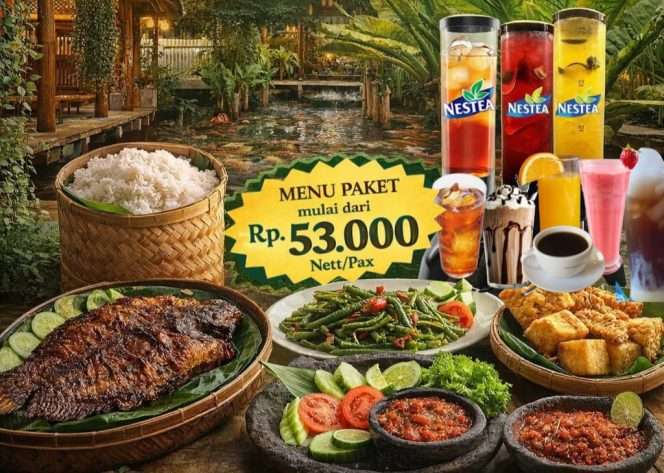
 Leaflet Waroeng Bamboe Sidomeljo, yang menghadirkan promo spesial Ramadan. (Yan)