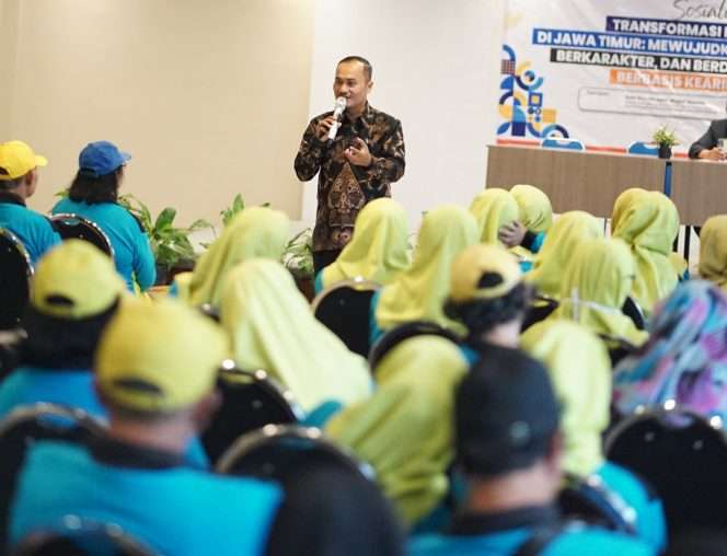 
 Dosen Institut Agama Islam Sunan Kalijogo Malang, Ruwiyanto, hadir sebagai narasumber pada acara sosialisasi tranformasi pendidikan Jawa Timur berbasis kearifan lokal di RSU Wajak Husada Malang, Selasa (17/3/2026). (Ruwiyanto for Baca Malang)