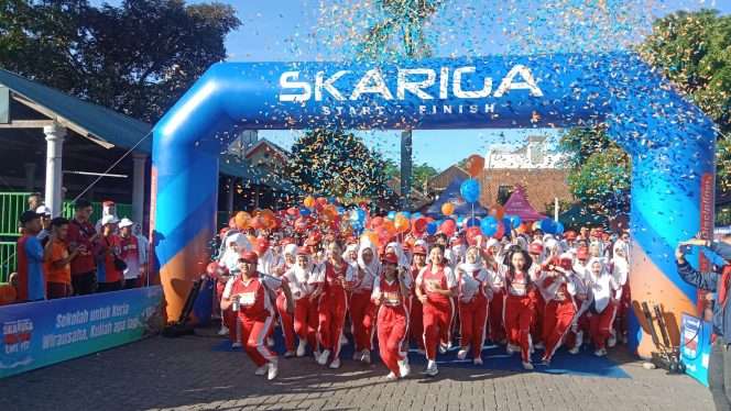 
 “SKARIGA Merjos Lari 112 Mbois Berkelas” di Lapangan Kelurahan Merjosari, Kecamatan Lowokwaru, Kota Malang, Sabtu (25/4/2026). (ist)