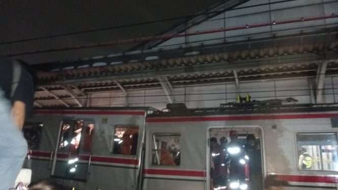 
 Kecelakaan kereta api di Bekasi Timur. (fh)