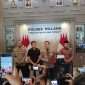Kapolres Malang didampingi Kasat Reskrim, Kasat Narkoba dan Kasi Humas dalam konferensi pers di Mapolres Malang. (ist)