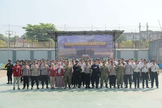 
 Peserta Apel Ikrar Zero Halinar diikuti personel TNI, Polri, dan BNN. (ist)