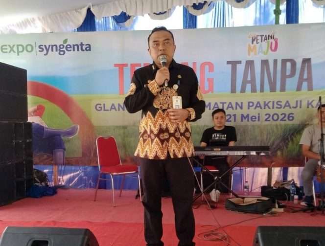 
 Camat Pakisaji Taufik Nurahman S.STP. M.AP, mendukung program ketahanan pangan nasional, menggelar expo berkolaborasi dengan PT Syngenta. (IG Pakisaji)