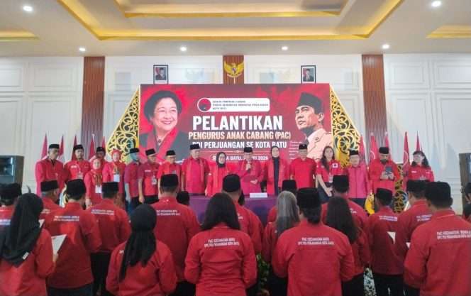 
 Suasana kegiatan acara pelantikan PAC PDI Perjuangan se-Kota Batu, yang berlangsung dengan keakraban dan semangat perjuangan di Mahameru Hall, Hotel Zam Zam Hotel & Convention. (Yan)