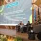 Dari kiri ke kanan - Direktur Jenderal Produk Halal Kementerian Agama RI, H. Muhammad Fuad Nasar, S.Sos., M.Sc. moderator Prof Sucipto, dan Direktur PT Ajinomoto Indonesia, Hermawan Prajudi Indonesia Halal Ecosystem Summit & UB Halal Metric Awards 2026 pada di Auditorium Algoritma FILKOM UB, Selasa (5/5/2026). (ist)