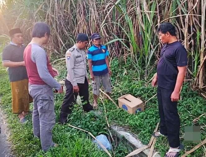 
 Penemuan jasad bayi di lokasi. (ist)