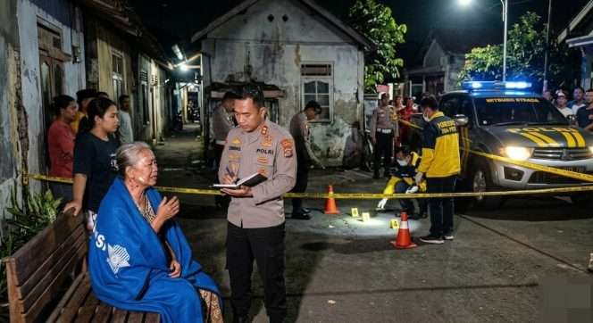
 Ilustrasi pemeriksaan dan olah TKP polisi. (AI Gemini)
