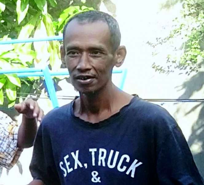 
 Setyo Wahyudi (51), dilaporkan kabur dari panti rehabilitasi di Porong, Lawang, Kabupaten Malang saat menjalani kontrol rutin pada Minggu (22/6/2026). (Sengkang for BacaMalang)