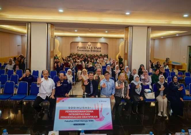 
 Fakultas Sains Teknologi dan Matematika (STeM), sebelumnya Fakultas MIPA Universitas Brawijaya (UB) menuju Wilayah Bebas Korupsi (WBK), dengan sosialisasi Zona Integritas dan Pengendalian Gratifikasi, Rabu (3/6/2026). (ist)

