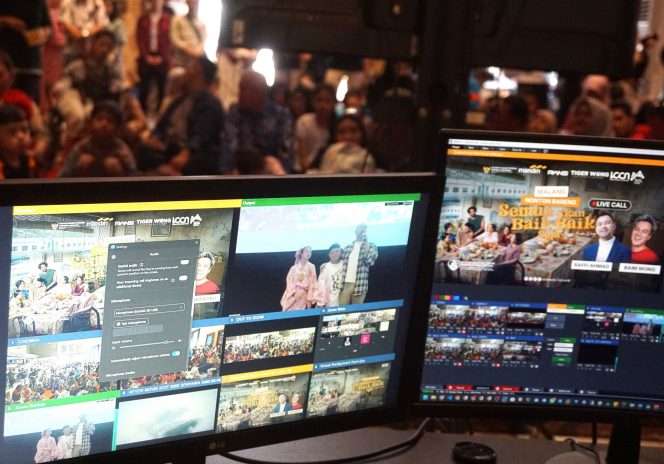 
 Utusan Khusus Presiden Bidang Pembinaan Generasi Muda dan Pekerja Seni, Raffi Ahmad mendampingi 2 aktor down syndrome pendukung film Semua Akan Baik-Baik Saja, Rahmatullah Nan Alim dan Vanessa Calista saat live greeting nasional dari Jakarta kepada penonton di Mopic Cinemas Malang, Minggu (7/6/2026). (Nedi Putra AW)
