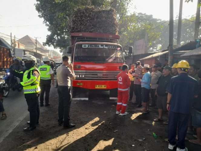 
 Polisi berada di lokasi kejadian meminta keterangan saksi.(Humas Polres Malang)
