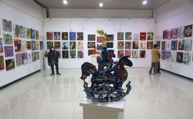 
 Pameran Mini Art Malang (MAM) #7 bertema AKAR di Malang Creative Center (MCC), Kota Malang. (Nedi Putra AW)  