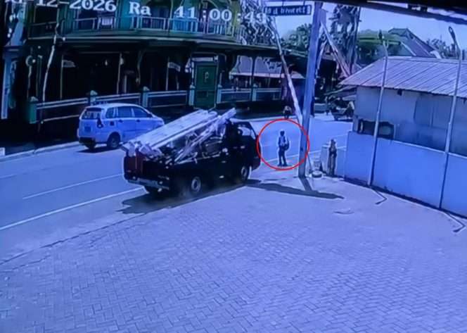 
 Detik-detik sebelum korban meninggal ditabrak pick up. (ist)