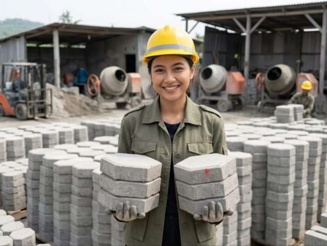 
 Salah satu produk andalan PT Marbu Indo Verpond menghadirkan Paving Block spektakuler. (ist)