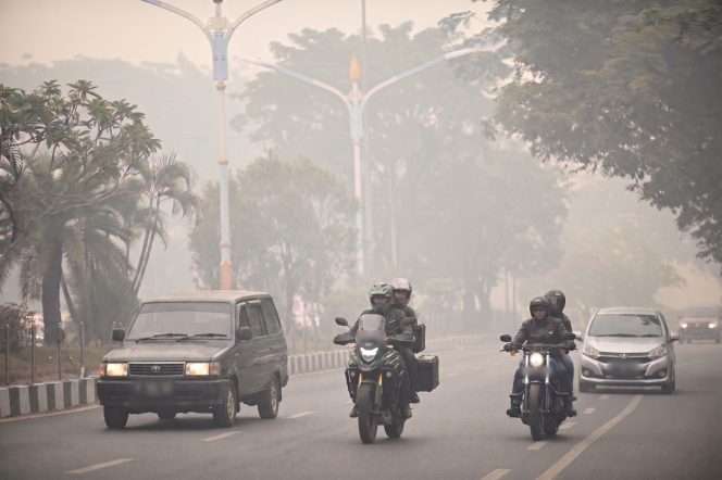 
 Asap meluas akibat kebakaran hutan dan berpotensi membahayakan kesehatan, terutama sistem pernapasan. (ist)