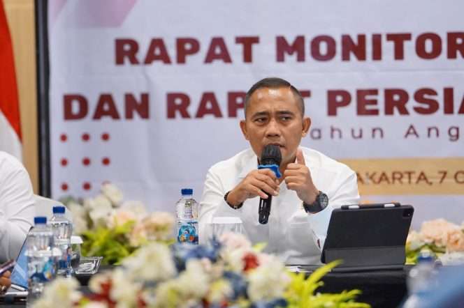 
 Kepala BNPT Eddy Hartono saat memberikan arahan terkait ekstremisme di ruang digital. (ist)
