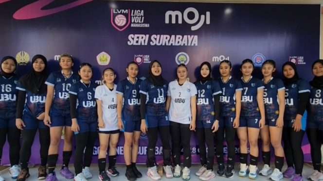 
 Tim voli putri Universitas Insan Budi Utomo (UIBU) Malang berhasil mengamankan tiket final Liga Voli Mahasiswa (LVM) 2026 Seri Kota Surabaya, Jawa Timur. (ist)