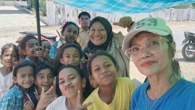 
 Berfoto bersama dalam kegiatan Jumat Berkah di Pota. (Yoeni for bacamalang)