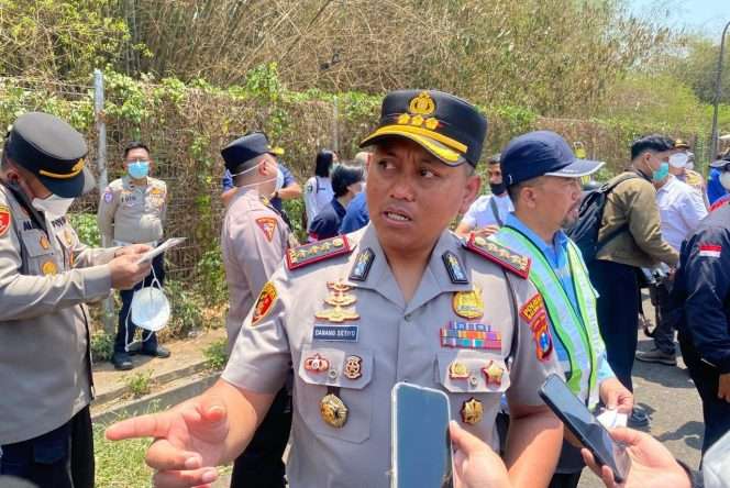 
 Kapolresta Malang Kota Kombes Pol Danang memberikan keterangan kepada awak media terkait kebakaran di TPA Supit Urang. (ist)