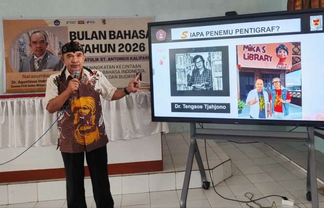 
 Dr. Agustinus Indradi, M.Pd., dosen Program Studi Manajemen, Fakultas Ekonomi dan Bisnis, Universitas Katolik Widya Karya Malang, sebagai narasumber. (ist)